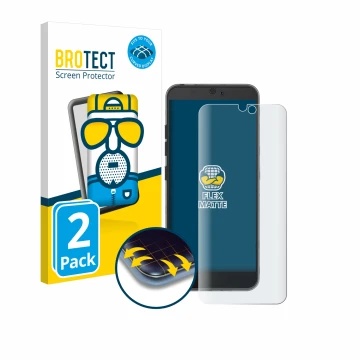 Parte frontale di una confezione del prodotto con il logo del marchio BROTECT. Accanto è raffigurato il dispositivo Fairphone 