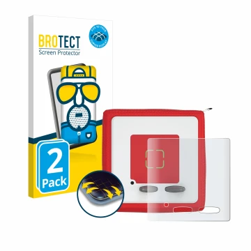 Parte frontale di una confezione del prodotto con il logo del marchio BROTECT. Accanto è raffigurato il dispositivo Tonies Ton