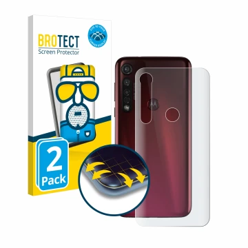 Parte frontale di una confezione del prodotto con il logo del marchio BROTECT. Accanto è raffigurato il dispositivo Motorola M