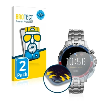 Parte frontale di una confezione del prodotto con il logo del marchio BROTECT. Accanto è raffigurato il dispositivo Fossil Gar