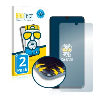 Parte frontale di una confezione del prodotto con il logo del marchio BROTECT. Accanto è raffigurato il dispositivo TCL 10 Pro