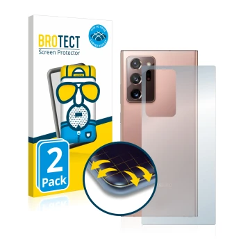 Parte frontale di una confezione del prodotto con il logo del marchio BROTECT. Accanto è raffigurato il dispositivo Samsung Ga