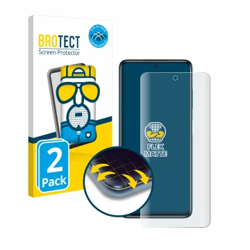 Parte frontale di una confezione del prodotto con il logo del marchio BROTECT. Accanto è raffigurato il dispositivo Xiaomi Poc