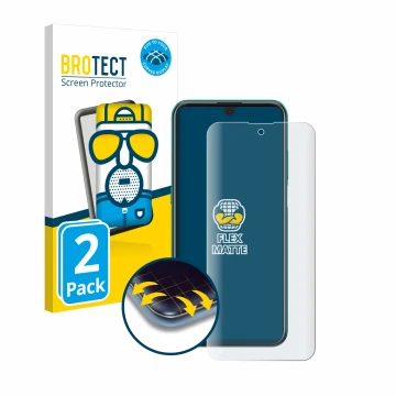 Parte frontale di una confezione del prodotto con il logo del marchio BROTECT. Accanto è raffigurato il dispositivo Nokia X20 