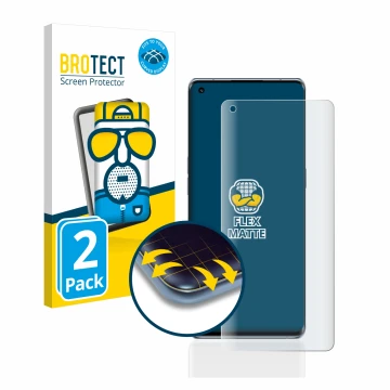 Parte frontale di una confezione del prodotto con il logo del marchio BROTECT. Accanto è raffigurato il dispositivo Oppo Reno 