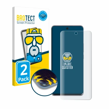 Parte frontale di una confezione del prodotto con il logo del marchio BROTECT. Accanto è raffigurato il dispositivo Honor 50 c