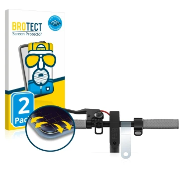 Parte frontale di una confezione del prodotto con il logo del marchio BROTECT. Accanto è raffigurato il dispositivo Xiaomi Mi 