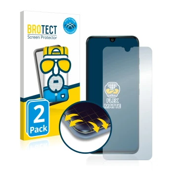 Parte frontale di una confezione del prodotto con il logo del marchio BROTECT. Accanto è raffigurato il dispositivo Wiko Power