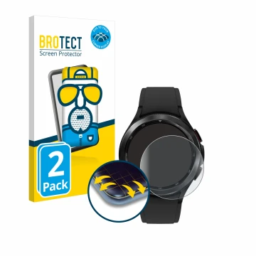 Parte frontale di una confezione del prodotto con il logo del marchio BROTECT. Accanto è raffigurato il dispositivo Samsung Ga