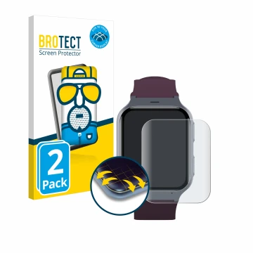 Parte frontale di una confezione del prodotto con il logo del marchio BROTECT. Accanto è raffigurato il dispositivo TCL Safety