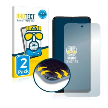 Parte frontale di una confezione del prodotto con il logo del marchio BROTECT. Accanto è raffigurato il dispositivo Xiaomi Poc