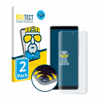 Parte frontale di una confezione del prodotto con il logo del marchio BROTECT. Accanto è raffigurato il dispositivo Xiaomi 12 