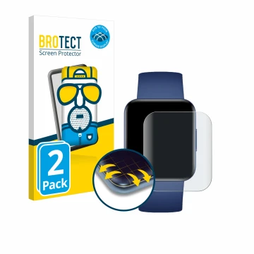 Parte frontale di una confezione del prodotto con il logo del marchio BROTECT. Accanto è raffigurato il dispositivo Xiaomi Poc