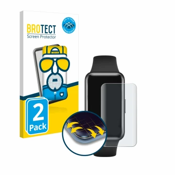 Parte frontale di una confezione del prodotto con il logo del marchio BROTECT. Accanto è raffigurato il dispositivo Huawei Ban