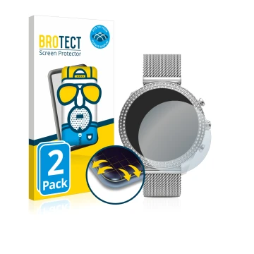 Parte frontale di una confezione del prodotto con il logo del marchio BROTECT. Accanto è raffigurato il dispositivo Fossil Ste