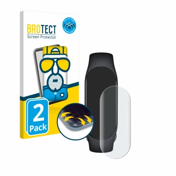 Parte frontale di una confezione del prodotto con il logo del marchio BROTECT. Accanto è raffigurato il dispositivo Xiaomi Sma