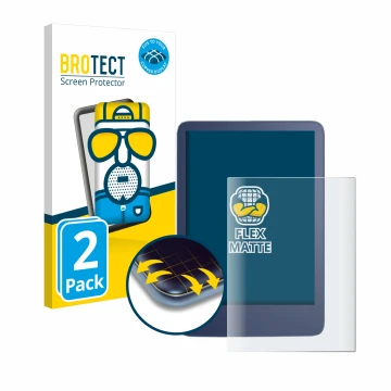 Parte frontale di una confezione del prodotto con il logo del marchio BROTECT. Accanto è raffigurato il dispositivo Amazon Kin