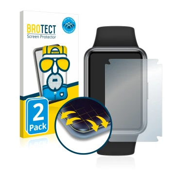 Parte frontale di una confezione del prodotto con il logo del marchio BROTECT. Accanto è raffigurato il dispositivo Huawei Wat