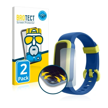 Parte frontale di una confezione del prodotto con il logo del marchio BROTECT. Accanto è raffigurato il dispositivo Biggerfive