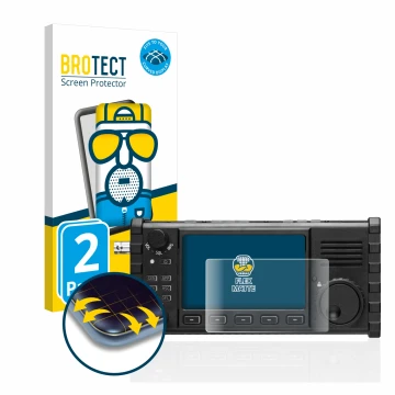 Parte frontale di una confezione del prodotto con il logo del marchio BROTECT. Accanto è raffigurato il dispositivo Xiegu X610