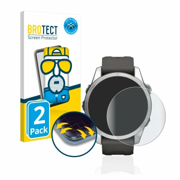 Parte frontale di una confezione del prodotto con il logo del marchio BROTECT. Accanto è raffigurato il dispositivo Garmin Fen
