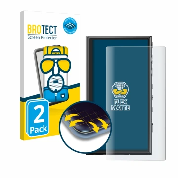Parte frontale di una confezione del prodotto con il logo del marchio BROTECT. Accanto è raffigurato il dispositivo Sony Walkm