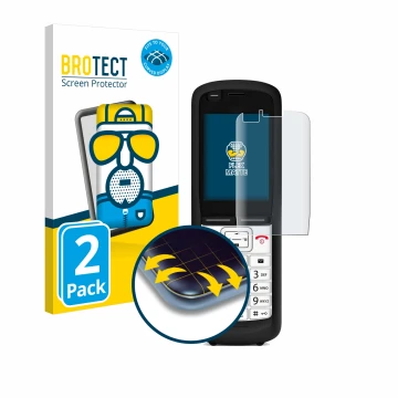 Parte frontale di una confezione del prodotto con il logo del marchio BROTECT. Accanto è raffigurato il dispositivo Unify Open