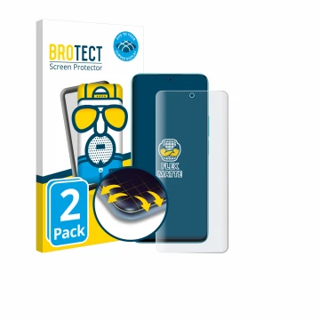 Parte frontale di una confezione del prodotto con il logo del marchio BROTECT. Accanto è raffigurato il dispositivo Honor 90 L