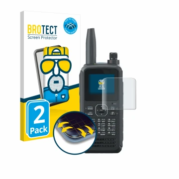 Parte frontale di una confezione del prodotto con il logo del marchio BROTECT. Accanto è raffigurato il dispositivo Kenwood TH