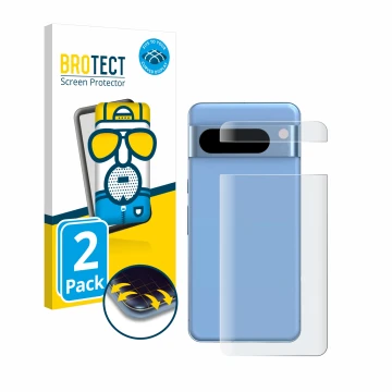 Parte frontale di una confezione del prodotto con il logo del marchio BROTECT. Accanto è raffigurato il dispositivo Google Pix