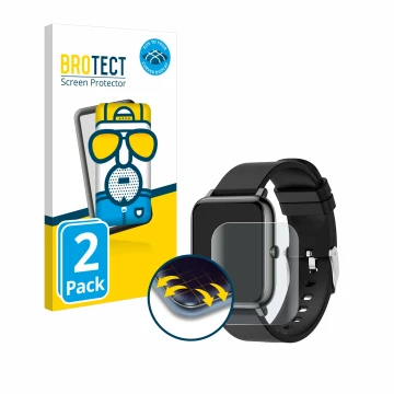 Parte frontale di una confezione del prodotto con il logo del marchio BROTECT. Accanto è raffigurato il dispositivo Popglory I