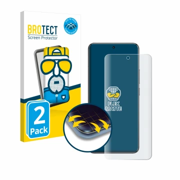 Parte frontale di una confezione del prodotto con il logo del marchio BROTECT. Accanto è raffigurato il dispositivo Xiaomi 14 