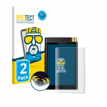 Parte frontale di una confezione del prodotto con il logo del marchio BROTECT. Accanto è raffigurato il dispositivo Surfans F2