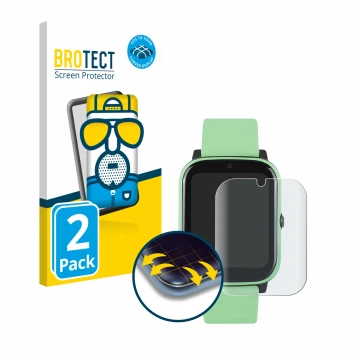 Parte frontale di una confezione del prodotto con il logo del marchio BROTECT. Accanto è raffigurato il dispositivo One2Track 