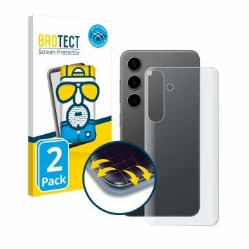 Parte frontale di una confezione del prodotto con il logo del marchio BROTECT. Accanto è raffigurato il dispositivo Samsung Ga