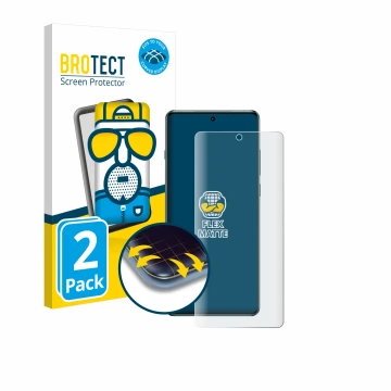 Parte frontale di una confezione del prodotto con il logo del marchio BROTECT. Accanto è raffigurato il dispositivo OnePlus 12