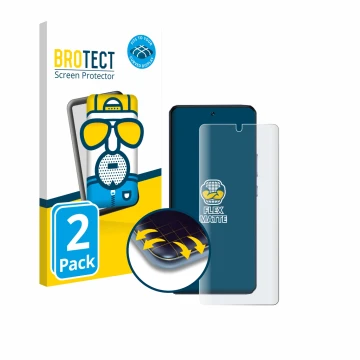 Parte frontale di una confezione del prodotto con il logo del marchio BROTECT. Accanto è raffigurato il dispositivo Vivo V40 S