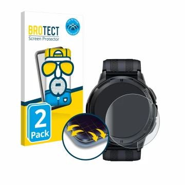 Parte frontale di una confezione del prodotto con il logo del marchio BROTECT. Accanto è raffigurato il dispositivo Oukitel BT