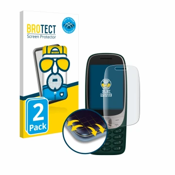 Parte frontale di una confezione del prodotto con il logo del marchio BROTECT. Accanto è raffigurato il dispositivo Nokia 6310