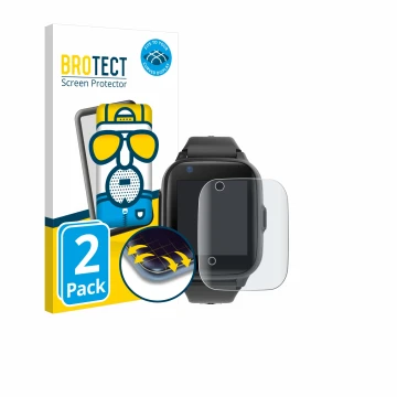 Parte frontale di una confezione del prodotto con il logo del marchio BROTECT. Accanto è raffigurato il dispositivo Leotec Kid