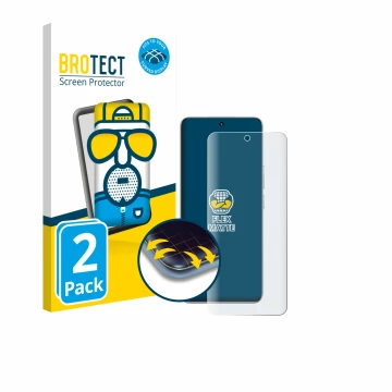 Parte frontale di una confezione del prodotto con il logo del marchio BROTECT. Accanto è raffigurato il dispositivo Honor 200 