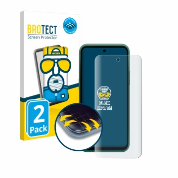 Parte frontale di una confezione del prodotto con il logo del marchio BROTECT. Accanto è raffigurato il dispositivo Nokia XR21