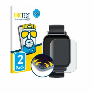 Parte frontale di una confezione del prodotto con il logo del marchio BROTECT. Accanto è raffigurato il dispositivo Xiaomi Red