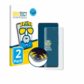 Parte frontale di una confezione del prodotto con il logo del marchio BROTECT. Accanto è raffigurato il dispositivo Vivo T2 Pr
