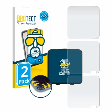 Parte frontale di una confezione del prodotto con il logo del marchio BROTECT. Accanto è raffigurato il dispositivo Rode Wirel