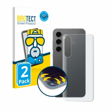 Parte frontale di una confezione del prodotto con il logo del marchio BROTECT. Accanto è raffigurato il dispositivo Samsung Ga