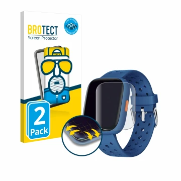 Parte frontale di una confezione del prodotto con il logo del marchio BROTECT. Accanto è raffigurato il dispositivo Biggerfive