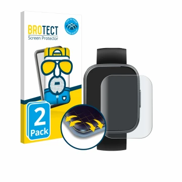 Parte frontale di una confezione del prodotto con il logo del marchio BROTECT. Accanto è raffigurato il dispositivo Puqo T80 1
