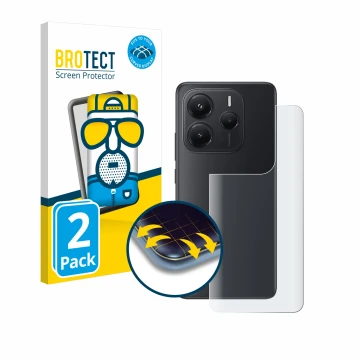 Parte frontale di una confezione del prodotto con il logo del marchio BROTECT. Accanto è raffigurato il dispositivo Xiaomi Red