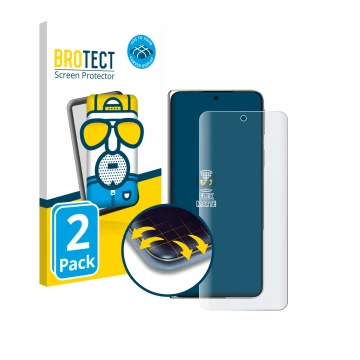 Parte frontale di una confezione del prodotto con il logo del marchio BROTECT. Accanto è raffigurato il dispositivo Oppo Find 